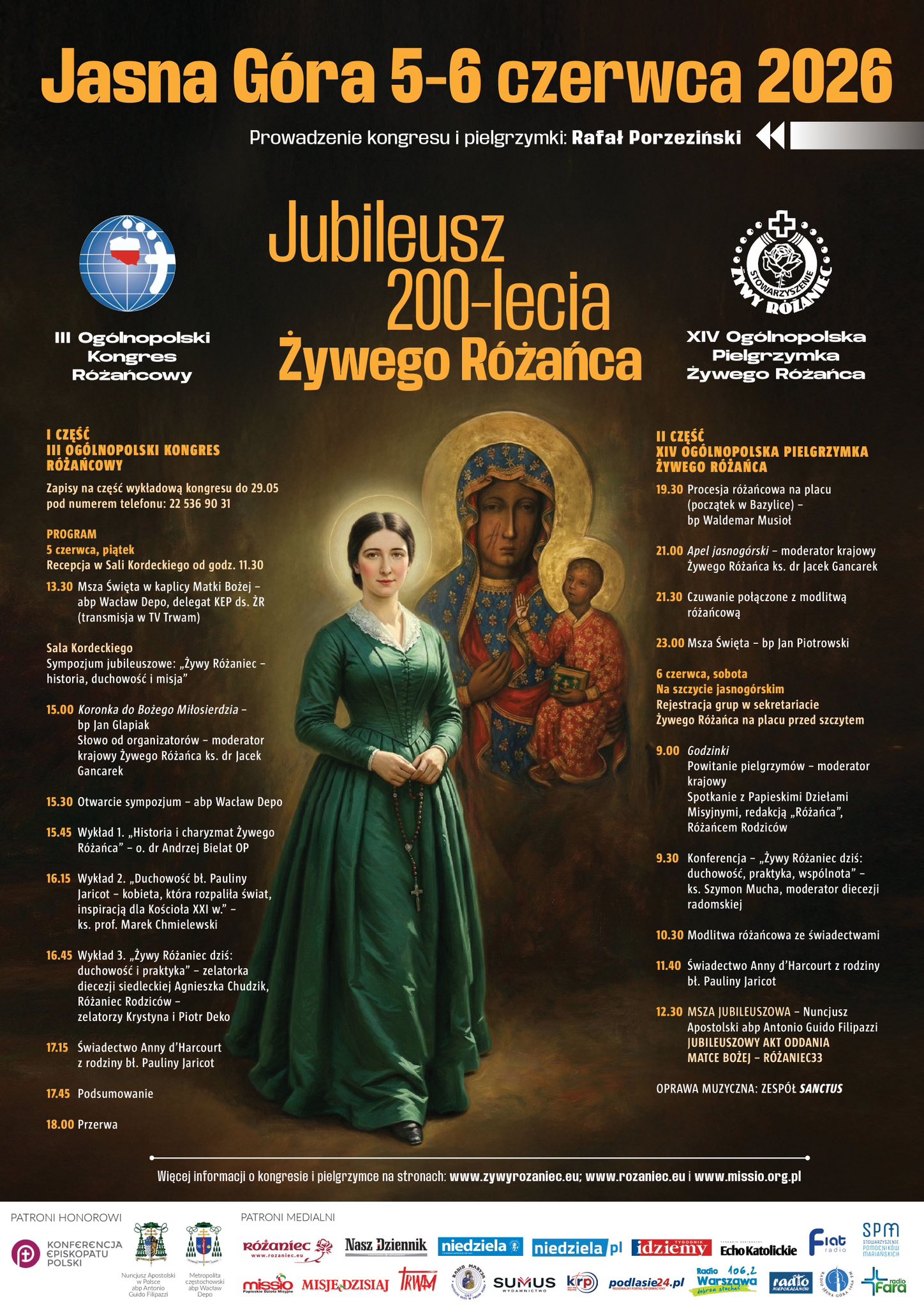 Jubileusz 200-lecia Kół Żywego Różańca - Jasna Góra 5-6 czerwca 2026 r.