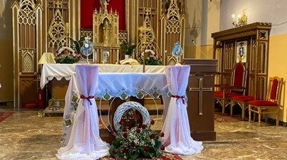 Wprowadzenie relikwii św. Floriana i św. Jana Pawła II oraz poświęcenie krzyża karawaki w Proboszczewicach