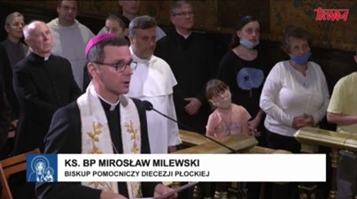 Apel Jasnogórski z udziałem Bp. Mirosława Milewskiego podczas pielgrzymki Akcji Katolickiej na Jasną Górę