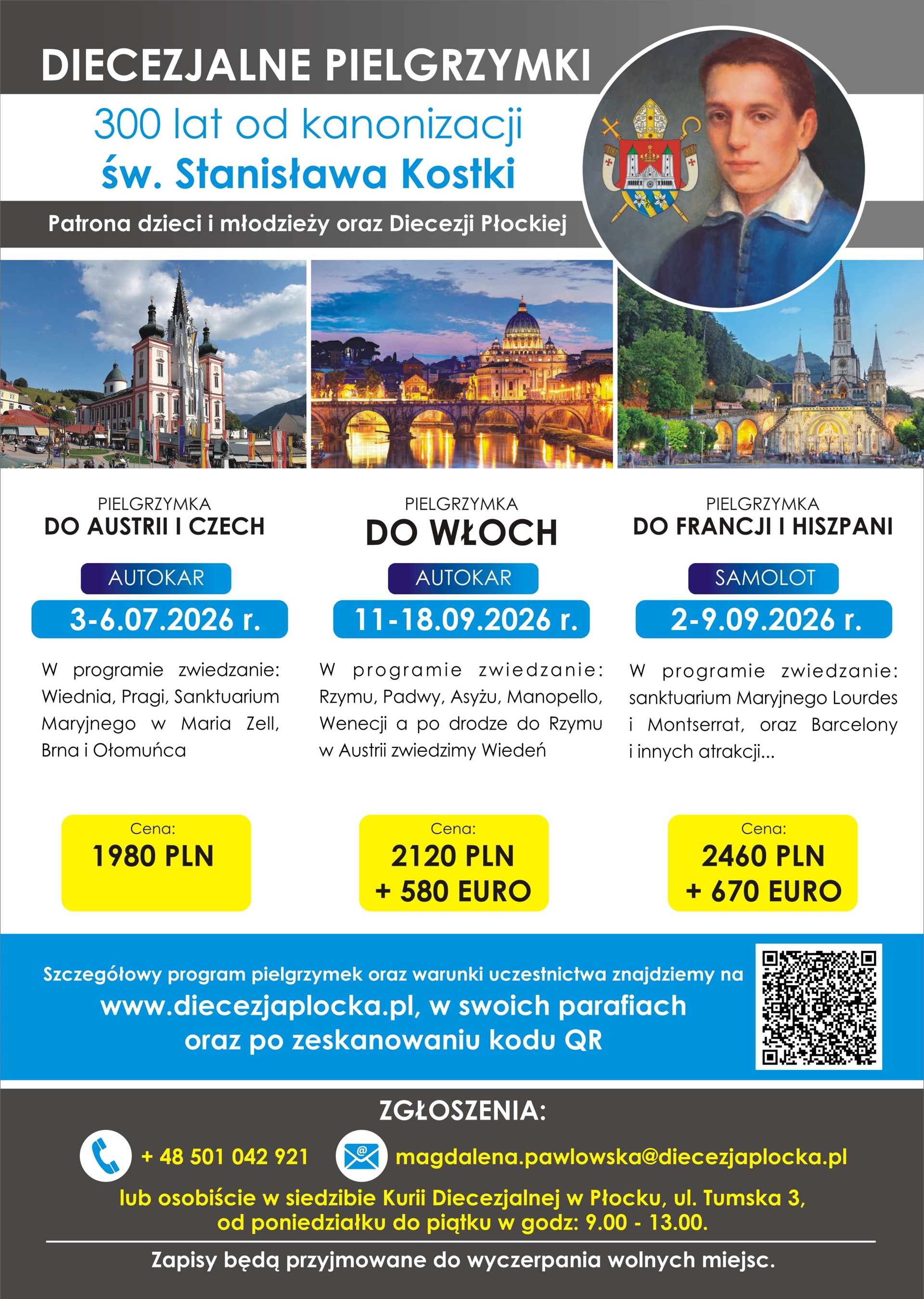 Diecezjalne Pielgrzymki - 300 lat od kanonizacji św. Stanisława Kostki